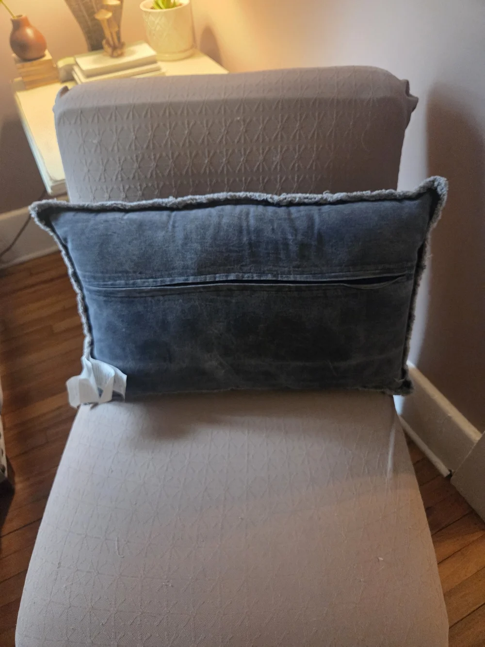 RELAX Denim Throw Pillow